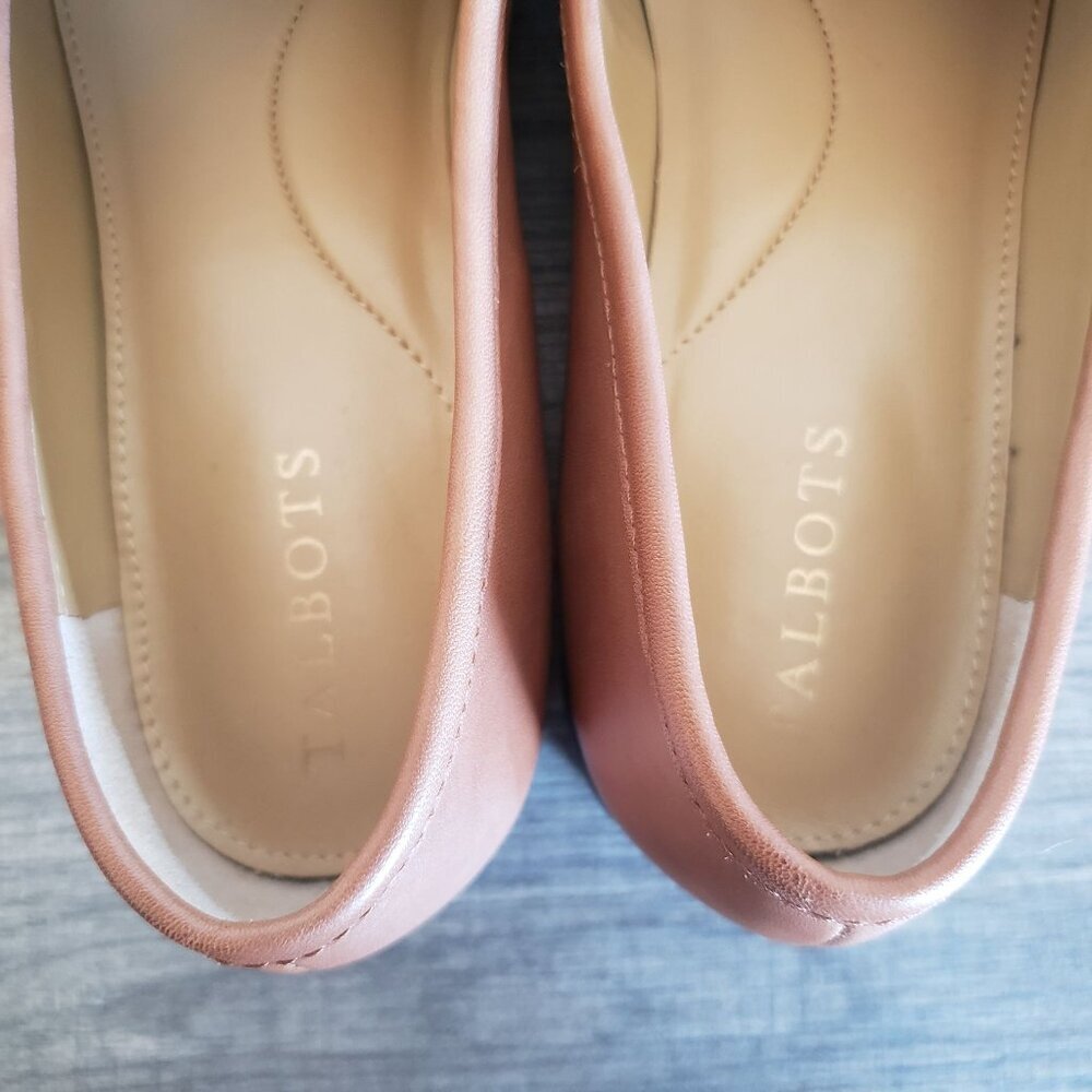 Talbots Leighton Kiltie Fringe Leather Slip-On Loafer Shoes Brown Size Women's 8 - Picture 6 of 12